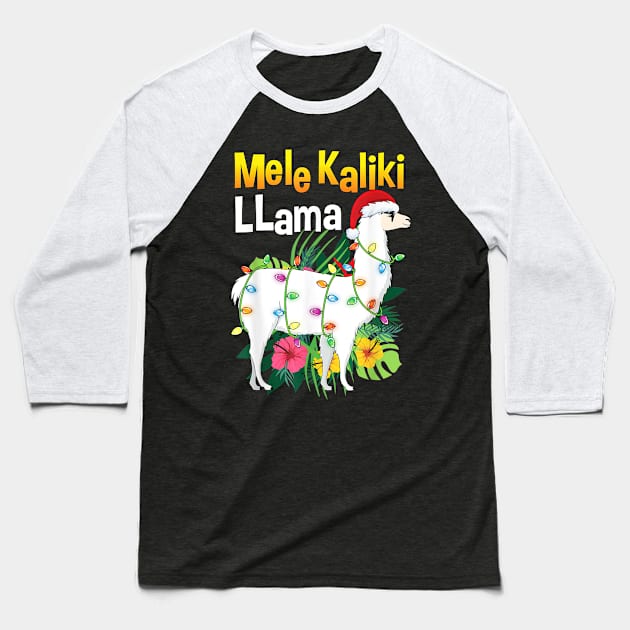 Mele Kaliki LLama Baseball T-Shirt by MCAL Tees